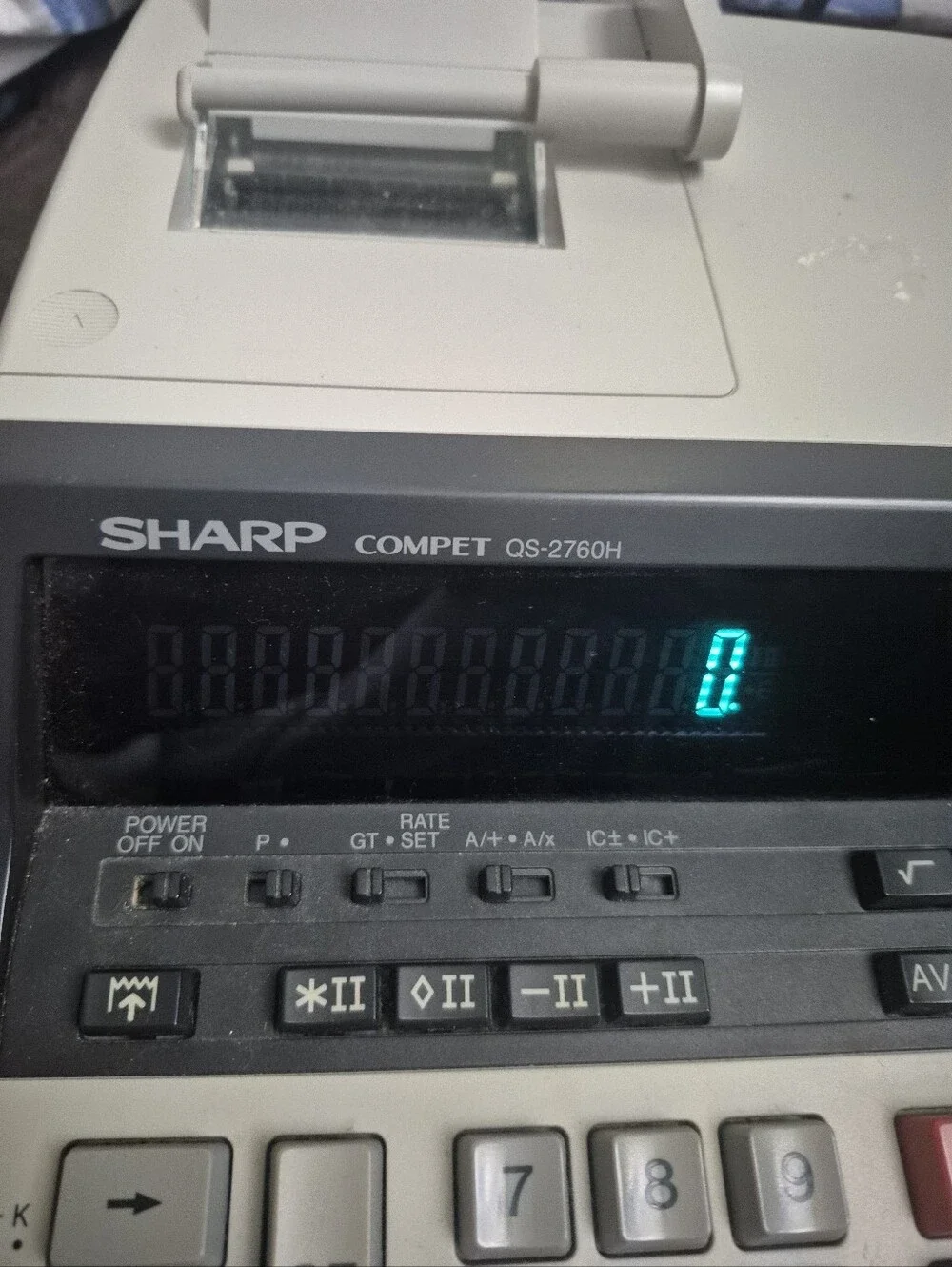 Vintage Sharp Compet QS-2760H Calculator - WORKS GREAT!!